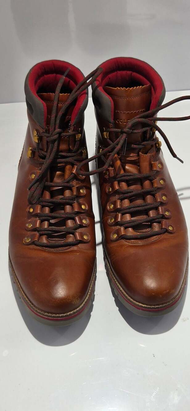 Cole Haan ZERØGRAND Hiker Waterproof Boots British Tan Leather C33471